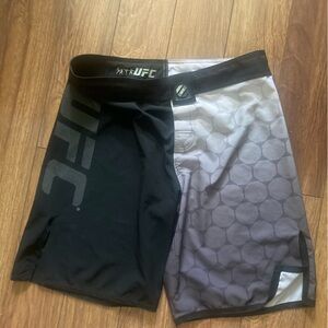 UFC Black and Gray Athletic Shorts for Performance